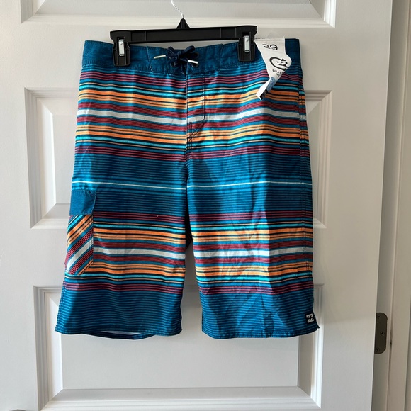 Billabong Blue Board Shorts Vibrant Stripes Swim - Picture 1 of 7